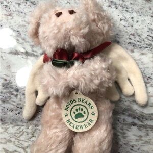 Boyds Bear Pig Angel Ornament